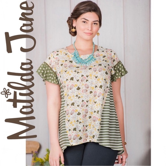 Matilda Jane Gentle Breeze Flutter Sleeve Floral Top Size Small - Picture 8 of 8